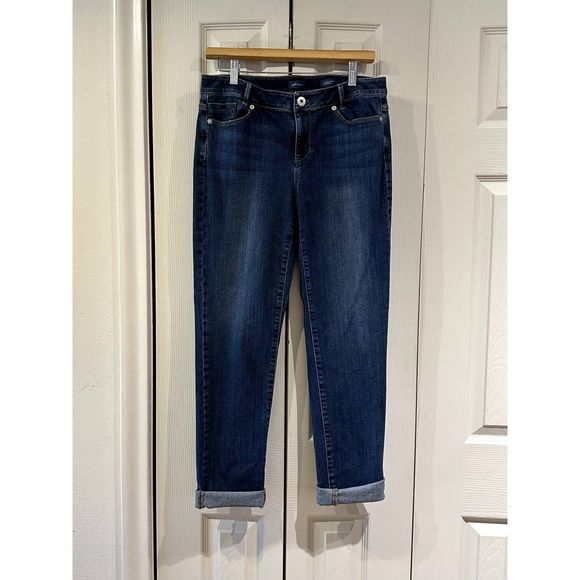 J. Jill Denim Weekender Dark Wash Slim Straight Leg Stretch Jeans 6 - Picture 2 of 11